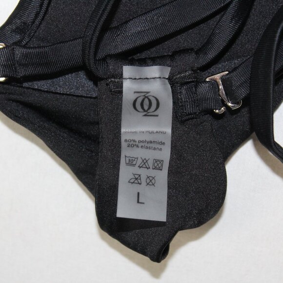 God Save Queens Allure Pearl Bikini Top in White & Black - Size Large - NWT - Picture 6 of 8